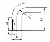 PP-H 对焊管件 加长型90度大弯头