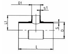 PP-H 对焊管件 变径三通/短口