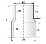 PVDF 对焊管件 同心变径/长口